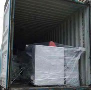 plywood machinery loaded in containers ready for shipment to the wharf