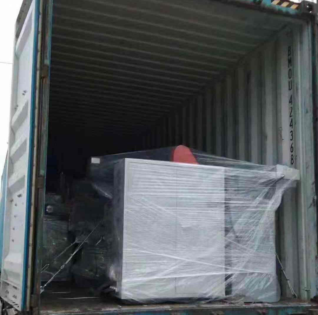 Wood machinery loading container