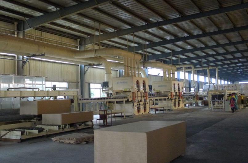 Production and processing flow of density board production line
