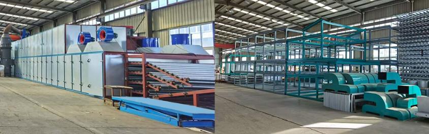 Veneer drying process of plywood machine rotary veneer dryer after wood cutting