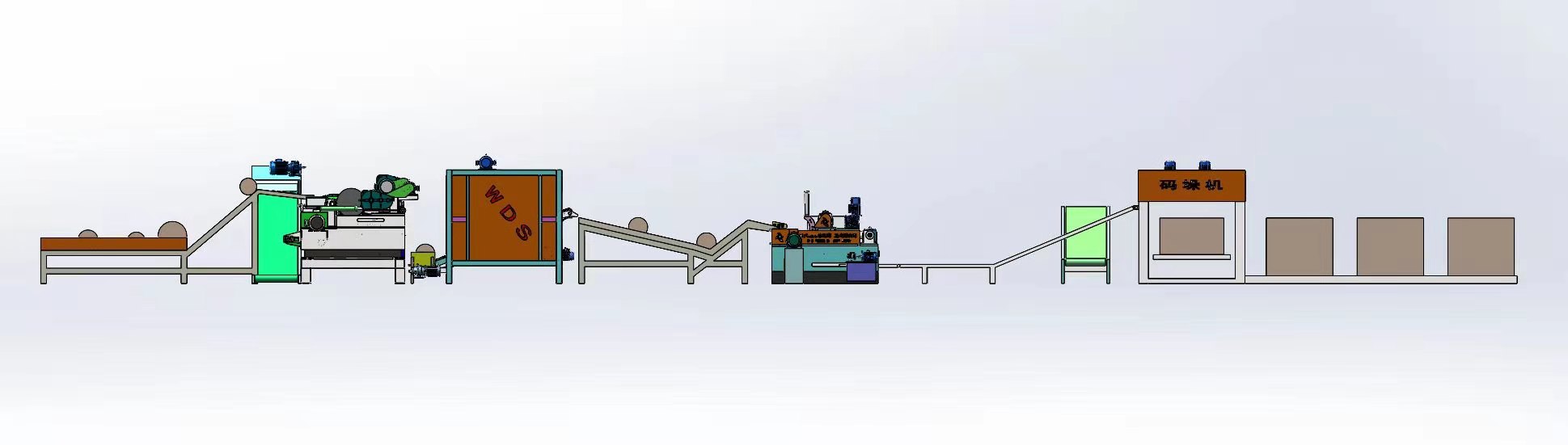 whole rotary cutting machine production line