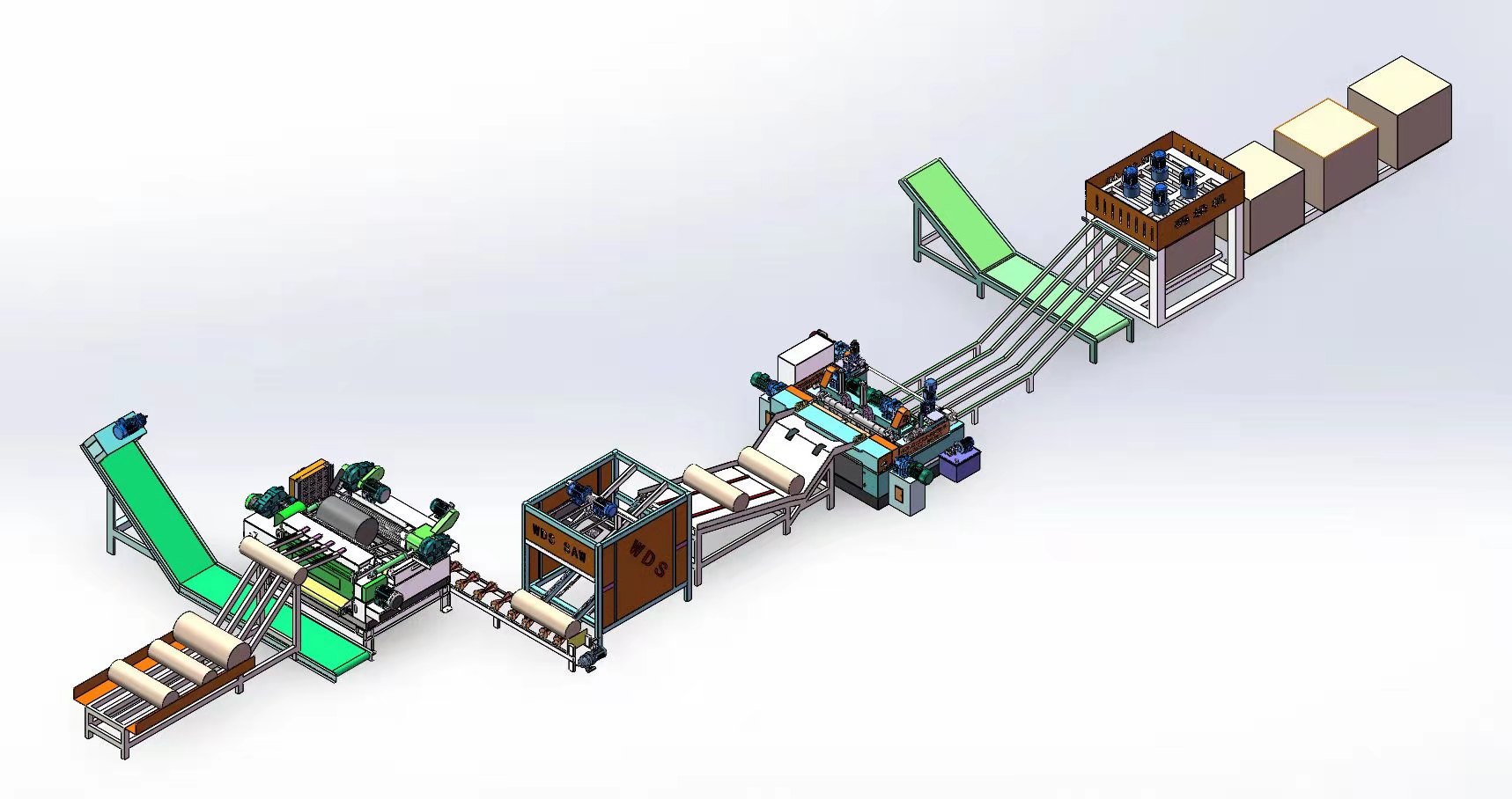 whole rotary cutting machine production line